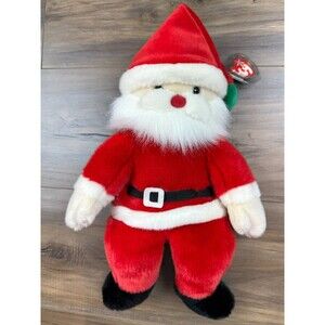 TY - SANTA the Beanie Baby - Rare - No Green Mittens -  Green Ball On Hat